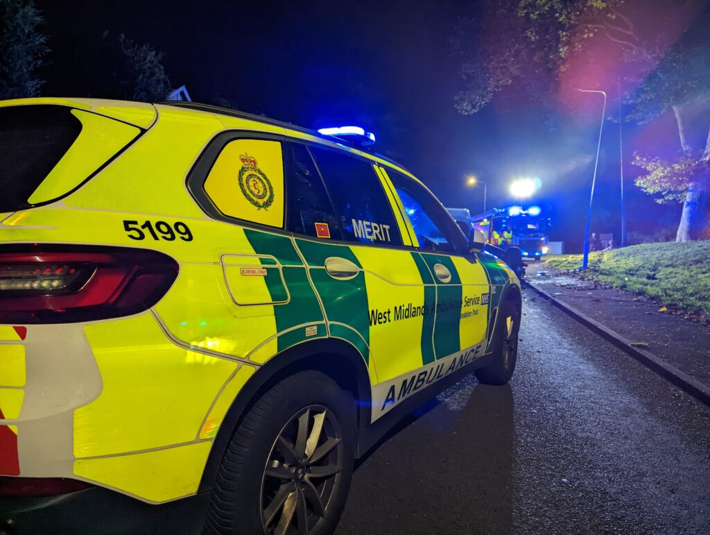 A photo of an ambulance car