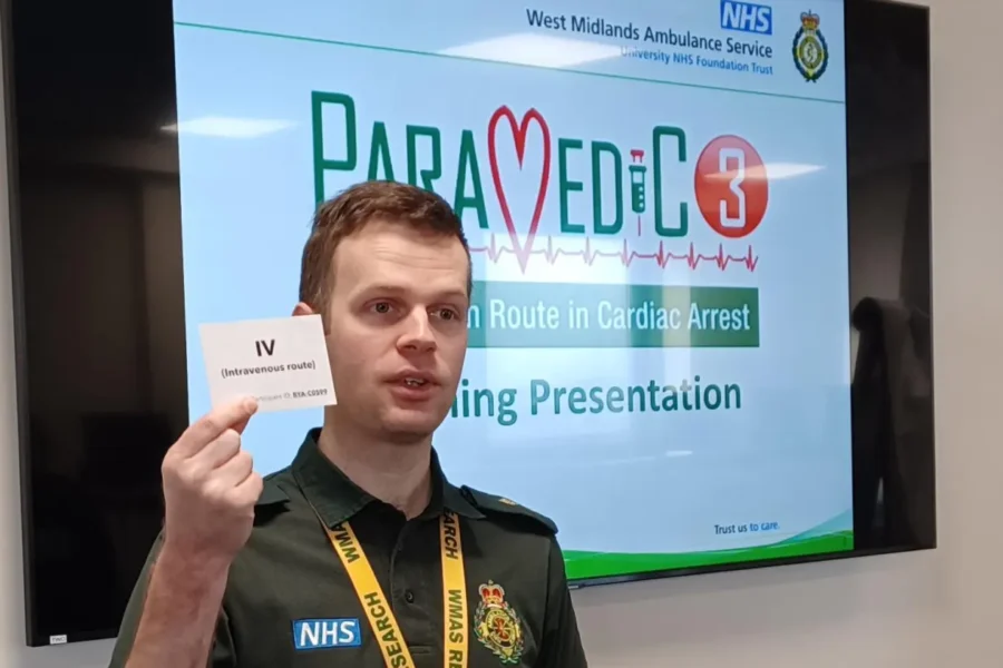 Main picture – Lead Research Paramedic, Josh Miller.