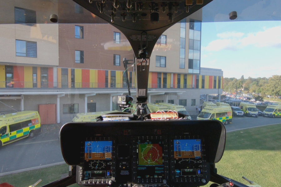 the air ambulance cockpit