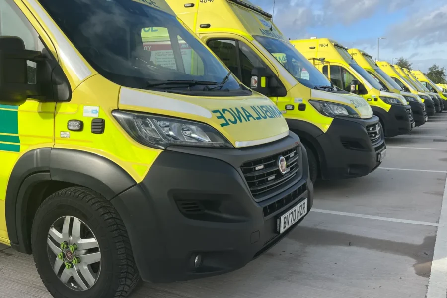 A fleet of Ambulances