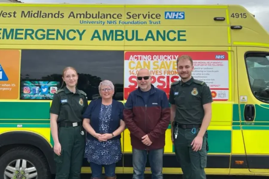 Russ and Mandy Taylor with Paramedics